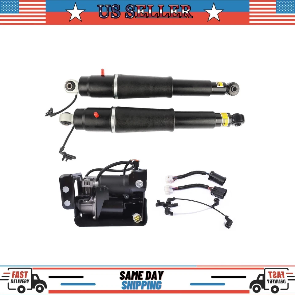 Par de puntales de amortiguador de aire trasero y compresor 15254590 para Chevrolet Tahoe 5,3 L 15-17 Foto 2 de 4