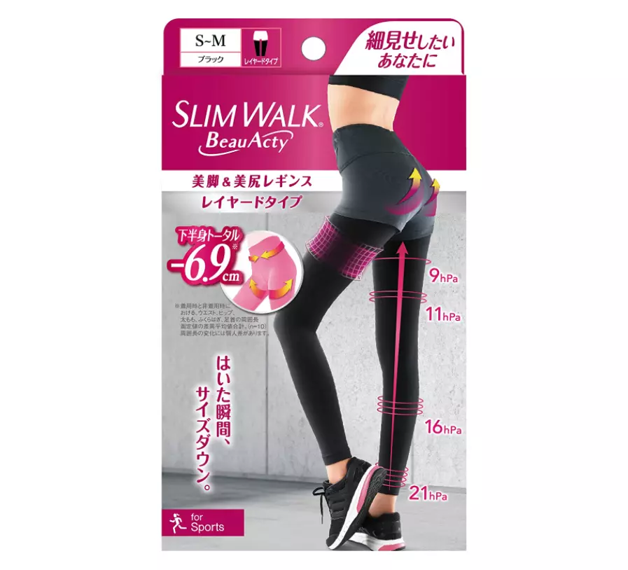 SLIM WALK BeauActy Beautiful LEGS & BUTTOCKS LEGGINGS For Sports