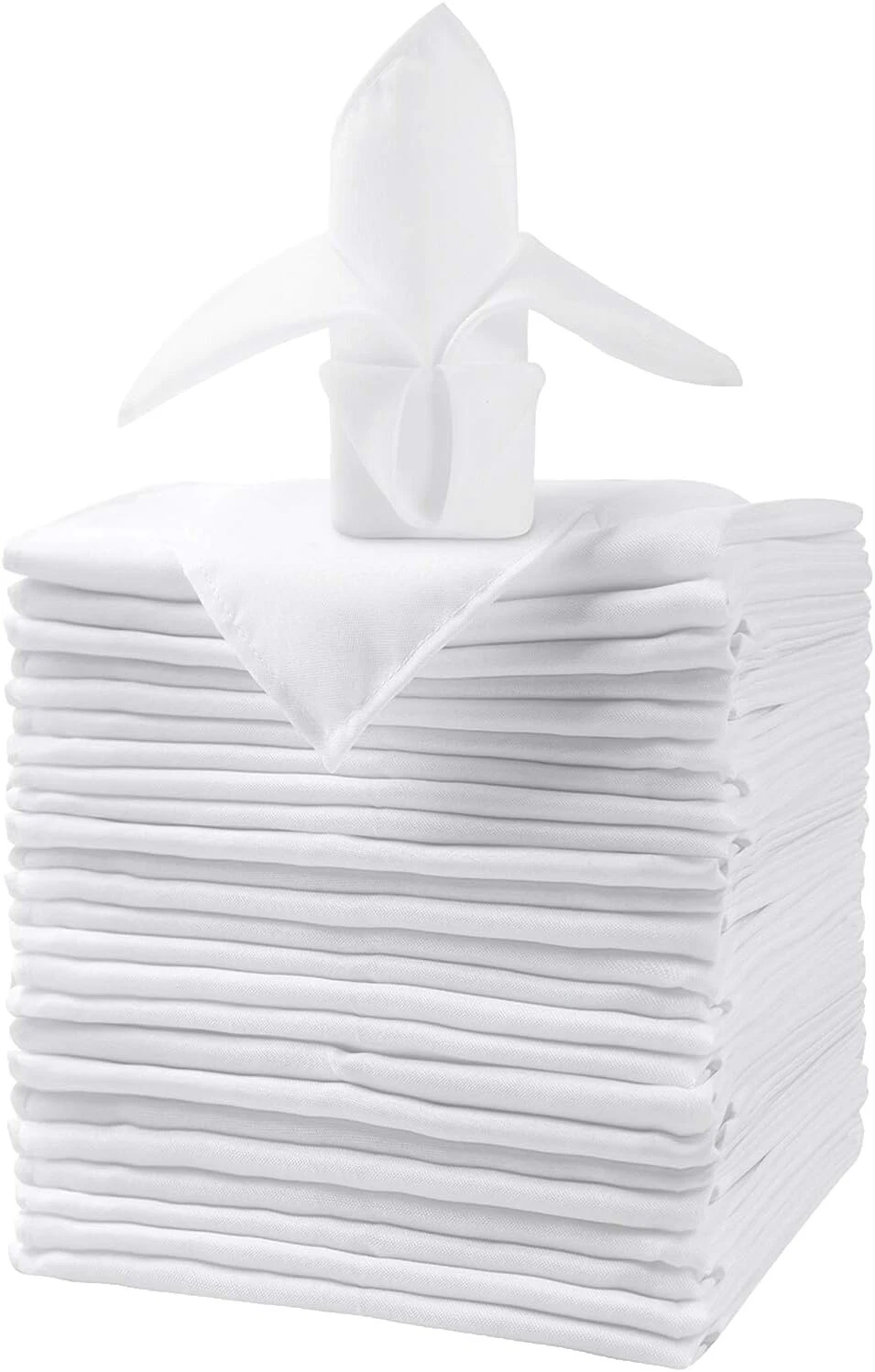 Patrón Sólido Blanco Servilletas Cuadrado