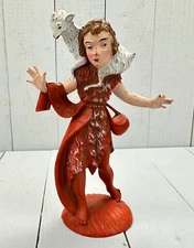 Vintage Nativity Manger Figure Italy Painted Figurine Mid Century 4.75" Shepherd