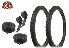 ALTA PERFORMANCE Bicycle 24" x 1.95" Black TIRE MOUNTAIN Rough TREAD 6pc 85PSI!