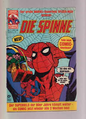 Die Spinne Heft 1980 Nr.  1 ( 1 )  Condor-Verlag Marvel 1. Auflage