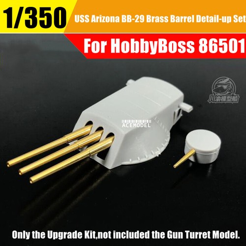 1/350 USS Arizona BB-39 1941 Wooden Deck+Metal Gun Barrels for HobbyBoss HB86501 - Picture 11 of 18
