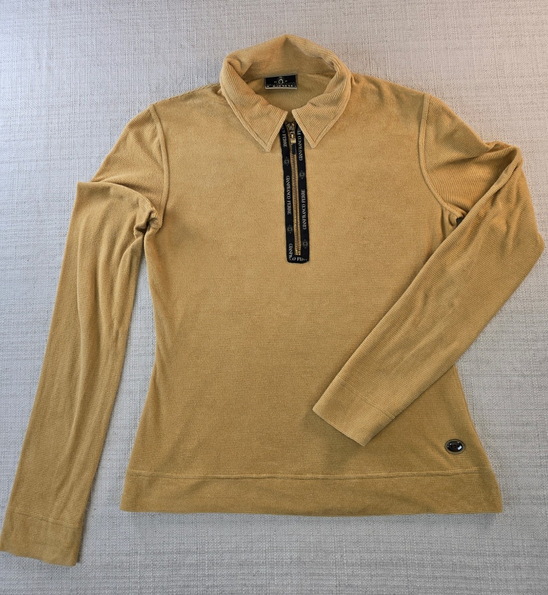 Gianfranco Ferré Golf Long Sleeve Zip Polo Made in Italy
