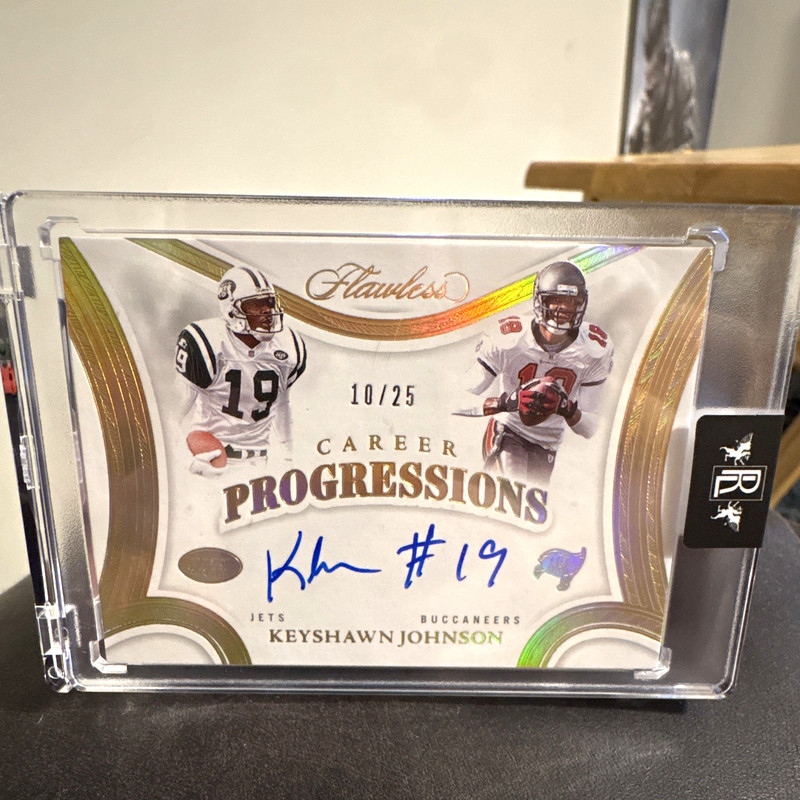 Panini 2025 Flawless Keyshawn Johnson Career Progressions Auto #CP-KJN /25
