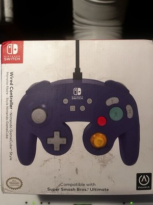 PowerA Nintendo Switch GameCube Style Wired Controller Purple 10ft Cable