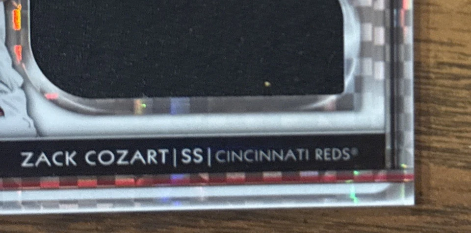 Zack Cozart Topps Finest Jumbo Relic 2012 ¡Auto #d/299! Foto 4 de 4
