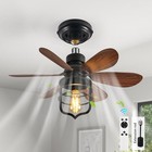 Ganeed Screw in Ceiling Fan Light Socket with Remote Control E27 Small Fans for
