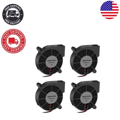 Set of 4 Powerful 5015 Brushless Cooling Fans - Ideal for 3D Printing & Repair