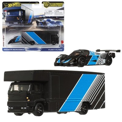 Sauber-Mercedes C9 + Fleet Flyer | Hot Wheels Team Transport Fahrzeuge