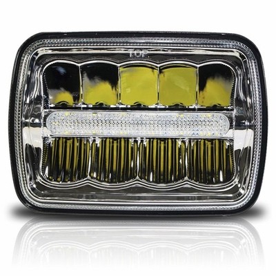 5x7 LED Headlights 7x6 Headlamps Osram Chip Angel Eye DRL Sealed Beam