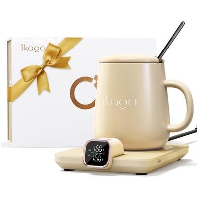 Smart Coffee Mug Warmer Set, 15oz Ceramic Mug, Auto Shut Off