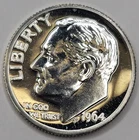 1964 Proof Roosevelt Dime 90% Silver