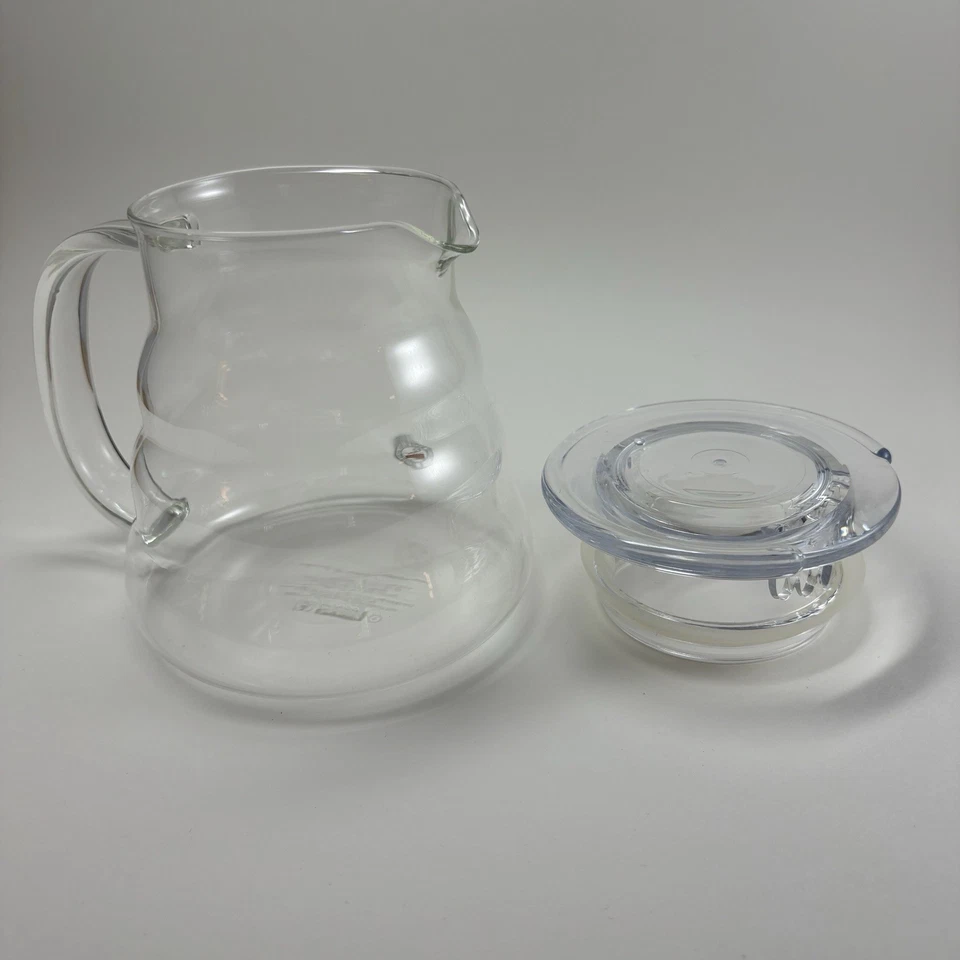 Vintage Bodum Mouth-Blown Glass Coffee Pitcher w Lid and Handle Hot & Cold 20 oz - Image 4 of 4