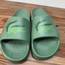 Size 9 Men's Lacoste Serve Slide 2.0 Slide Sandal 745CMA0005GG2 Green