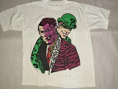 Vintage 1995 Batman Forever Riddler Jim Carrey Two Face  T-Shirt S-5XL Reprint