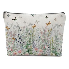 Floral Butterfly Makeup Bag, Butterfly Gifts Cosmetic Bag Multicolor 0150