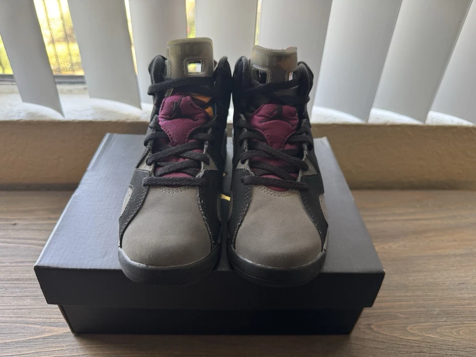 Nike Air Jordan 6 ретро Бордо PS черный темно серый детские кроссовки 1,5 года - Изображение 4 из 4