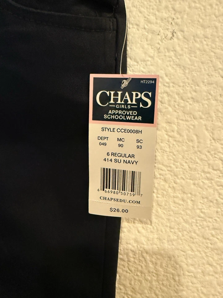 Pantalones Cortos Chaps Niñas Aprobados Ropa Escolar 6 Regular 414 SU Azul Marino Foto 3 de 4