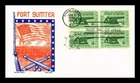 DR JIM STAMPS US COVER FORT SUMTER CIVIL WAR FDC BLOCK OF 4 BOLL CACHET CRAFT