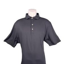 Johnnie-O Featherweight Polo Shirt Mens Large Tall LT Navy Blue UPF 50 Stretch
