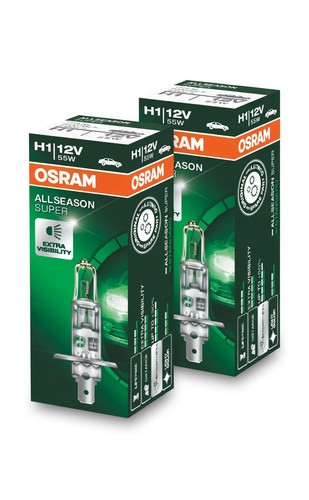 2x H1 Osram Glühlampe Abbiegescheinwerfer Ams 64150ALS All Season Super - Bild 2 von 3