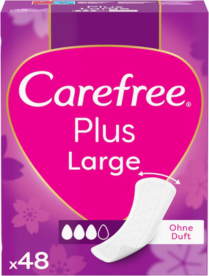 Carefree Slipeinlage plus Large Ohne Duft 48 Stk. Super Saugstarke Slipeinlagen