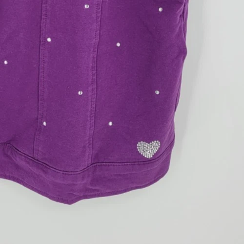 Quacker Factory Vest Womens XL Purple Bling Button Up Pockets Artsy Boho - Image 3 of 4
