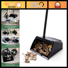 Large Heavy Duty Dustpan with Comb Teeth - Commercial Grade for Home, Office, Ga