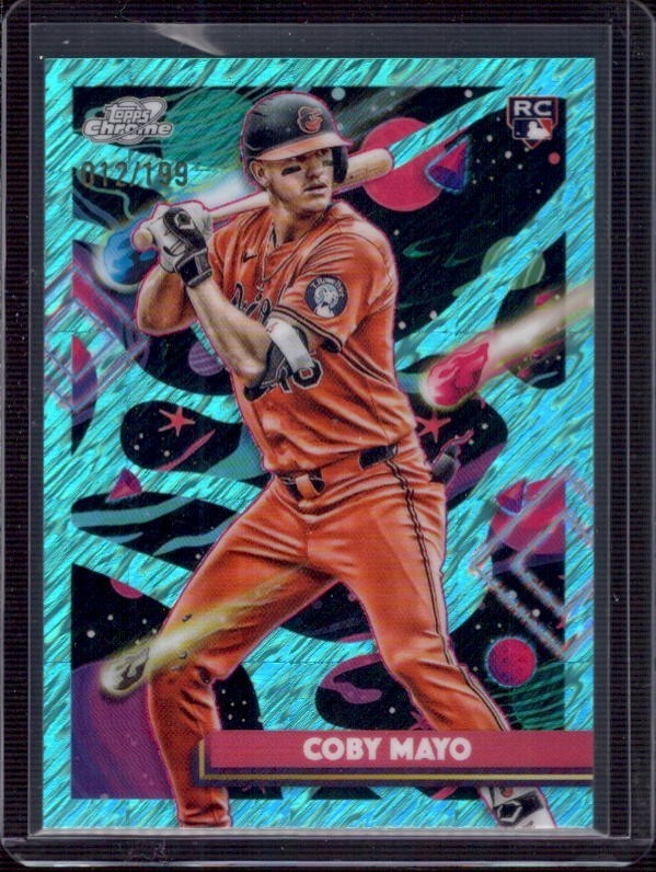 COBY MAYO 2025 Topps Cosmic Chrome #154 Aqua Equinox Refractor Rookie RC #/199