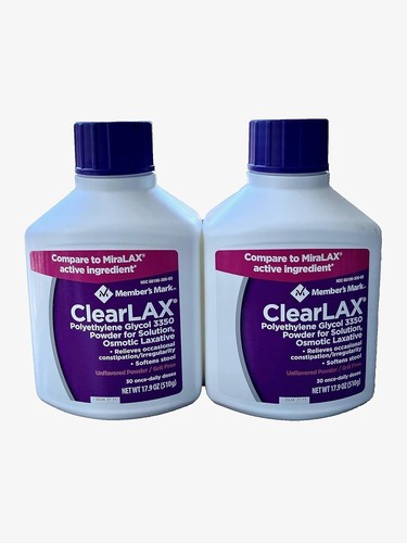 Member's Mark Clearlax Laxative – Softens Stool 2 Pack, Perfect for Frequent Use - Picture 2 of 4