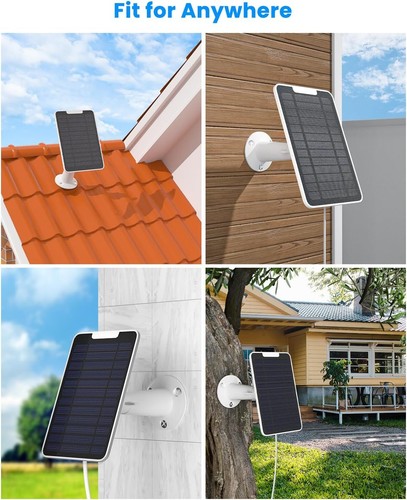 1Pack 5W Solar Panel Charger For Arlo Essential Spotlight/XL Spotlight Camera - Picture 8 of 8