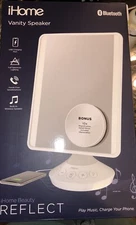 Bluetooth Vanity Speaker white mirror light Ihome 
