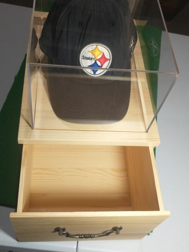 Clear Hat Display Case,Acrylic Baseball Cap Holder with Wooden Stand,Hat Stor... - Picture 3 of 13