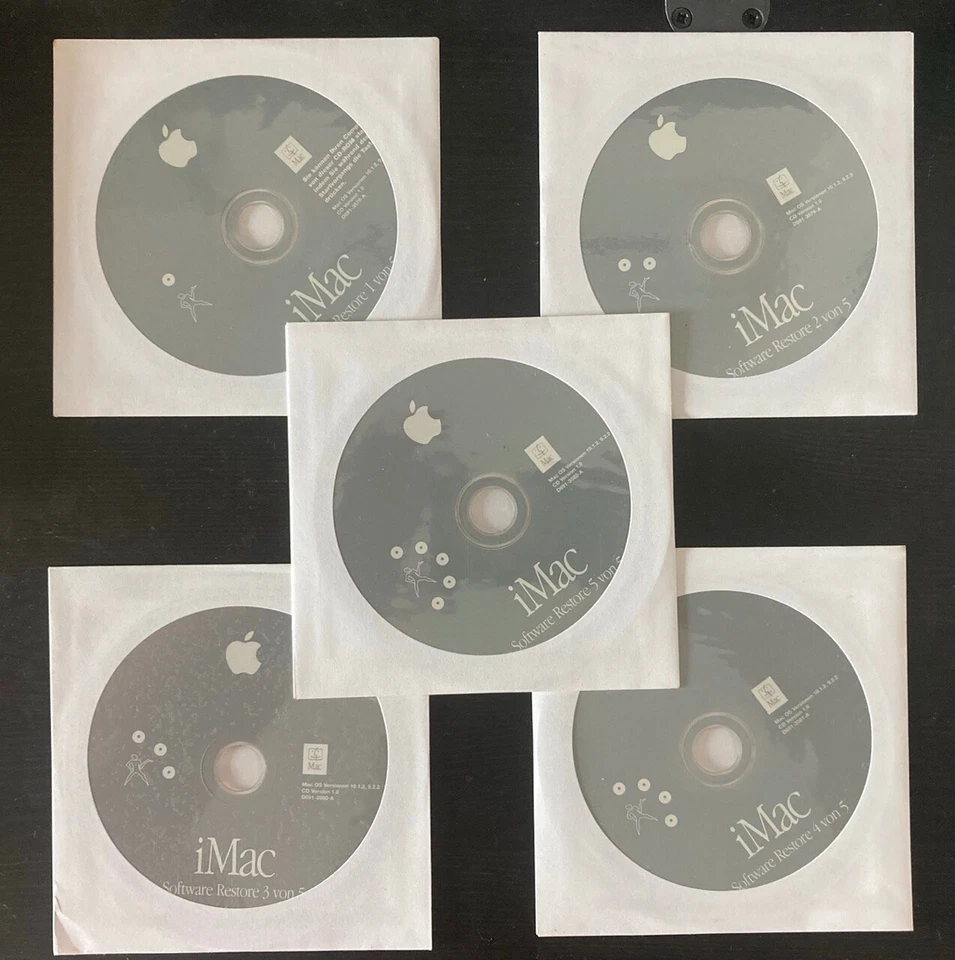 Apple Mac System OS 9.2.2 Software Wiederherstellung CDs Set 8 Discs - Bild 2 von 3
