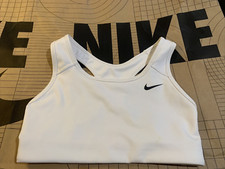 NIKE Dri-Fit Swoosh Bra Women's Sz XS White BV3630-100 New 