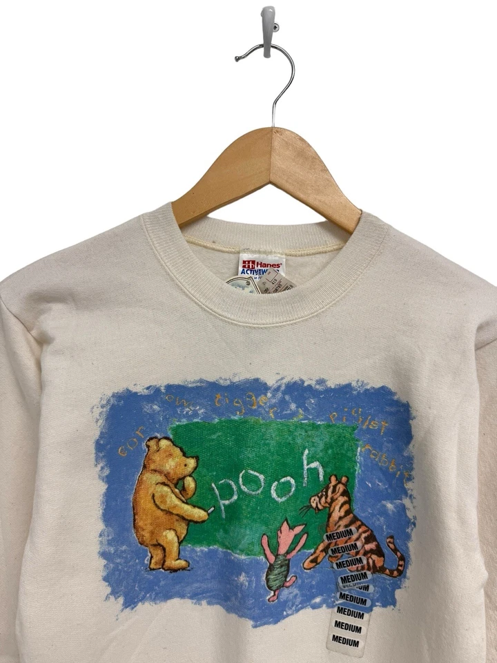 Vintage Hanes Activewear Girls Fleece Lined Crew Neck Pullover Sweatshirt Size M - Image 2 of 4