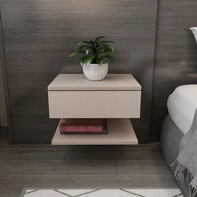 Decorotika Vivid Schwebender Nachttisch - Anthrazit Inneneinrichtung Schlafzimmer