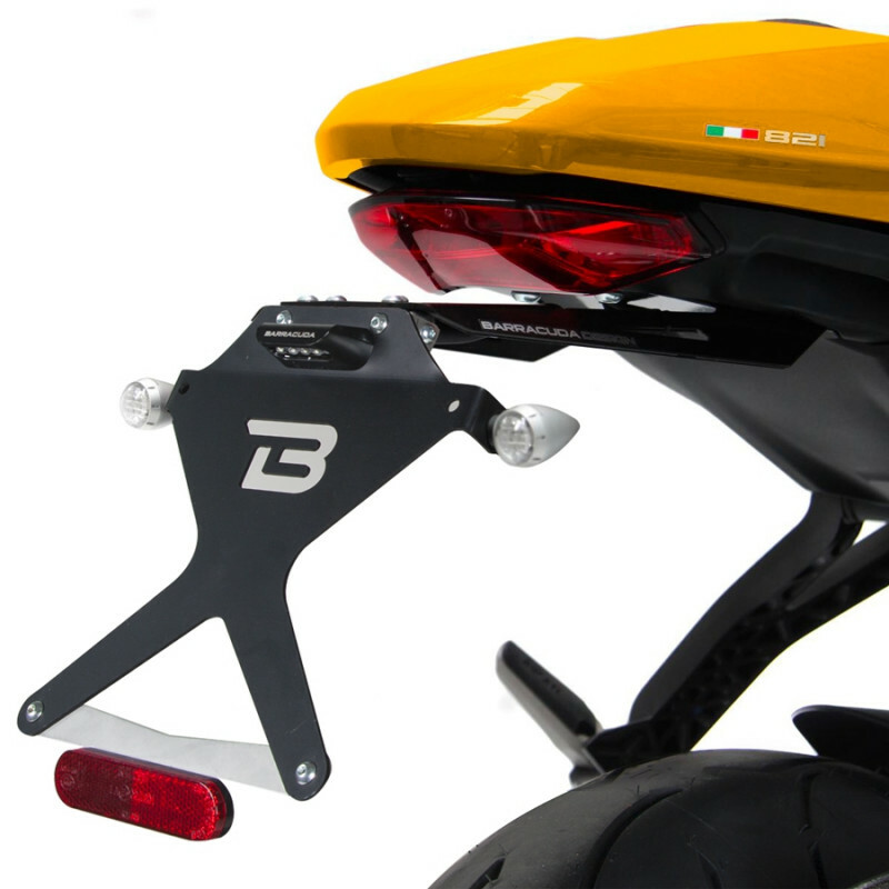 Support de plaque Barracuda rigide anti-vibration pour moto Ducati Monster 821