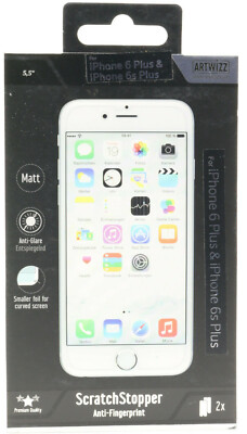 Artwizz Scratch Stopper iPhone 6 6s Plus 2x Display Schutz Folie Matt Klar 643