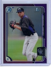 2015 Bowman Chrome Emerson Jimenez BCP12 Purple Refractor 149/250 Rockies