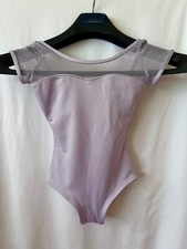 Lavender Mesh Short Sleeve Leotard, Sz: child 6-6x, Capezio Studio Collection