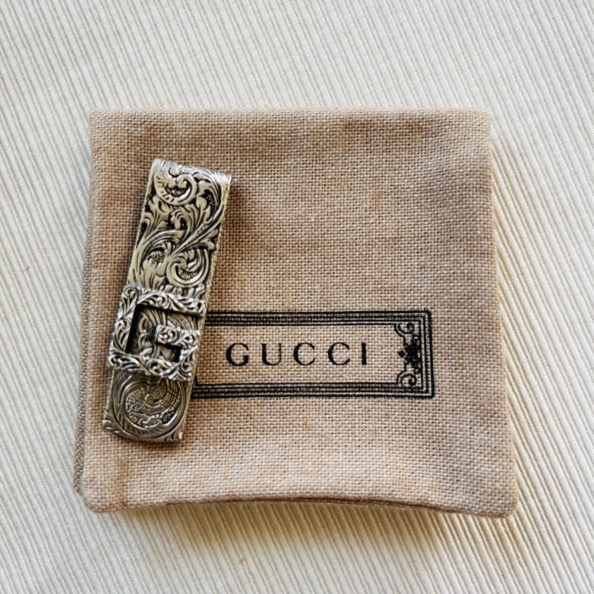 Gucci money clip silver metal GUCCI wallet