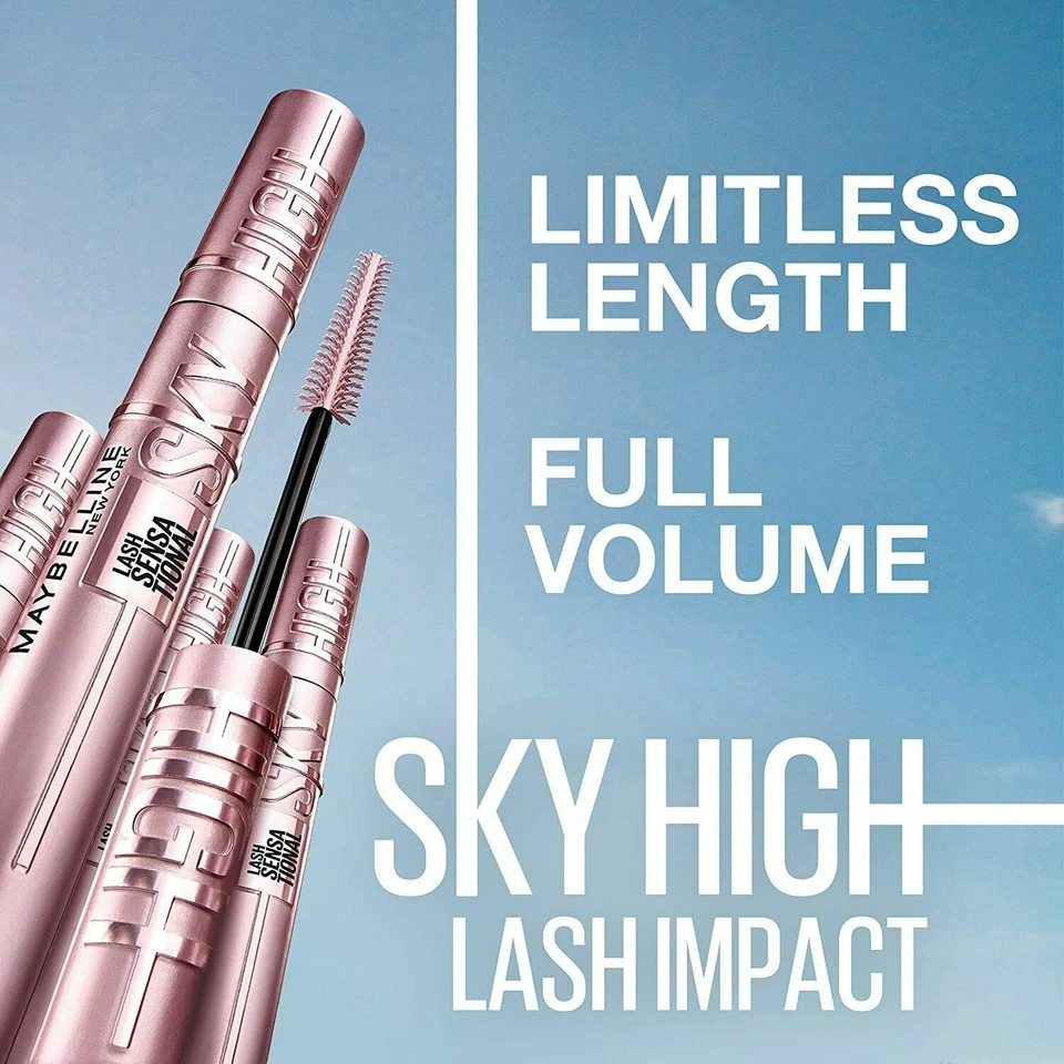 (2 Pack) Maybelline Sky High Blackest Black Sensational Washable Mascara 0.24 oz - Image 3 of 4