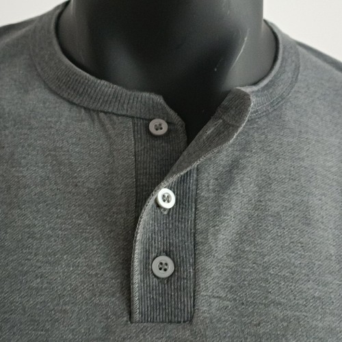 Mens Long Sleeve Grandad T shirt Pullover V-Neck Shirt Henley Tops Blouses Tee - Picture 22 of 32