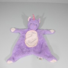 KellyToy Unicorn Lovey Cuddle Toy Security Blanket Purple Pink Rattle Crinkle