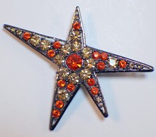 Rhinestone Bling Bright and Shining Star Pin Brooch Broach