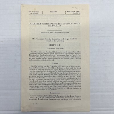Convention for the Protection of Producers of Phonograms