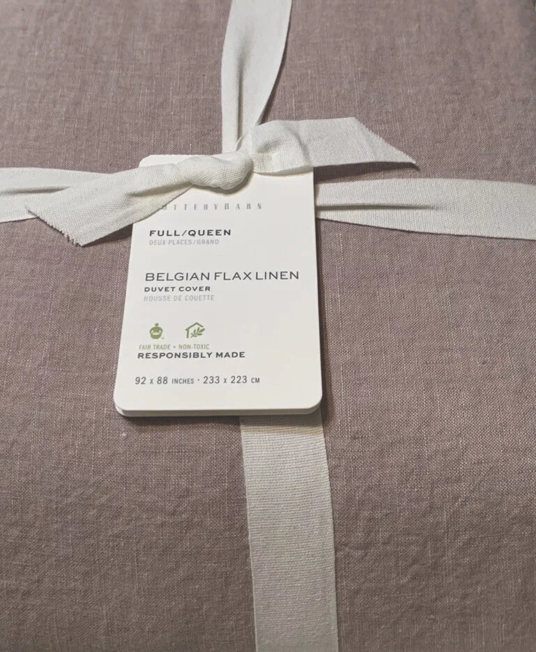 Pottery barn belgian flax linen duvet cover deals