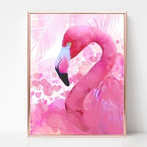 Flamingo Print Picture Wall Art A4 Unframed 22 Pink Poster Ebay
